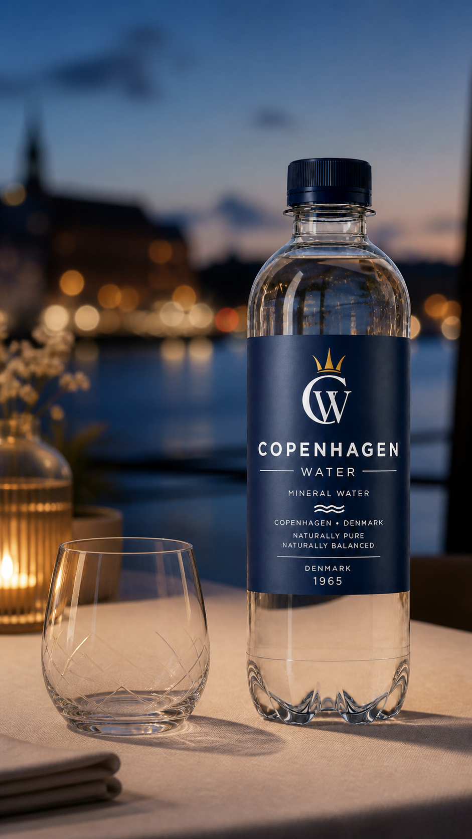 Copenhagen Water on a Danish dining table