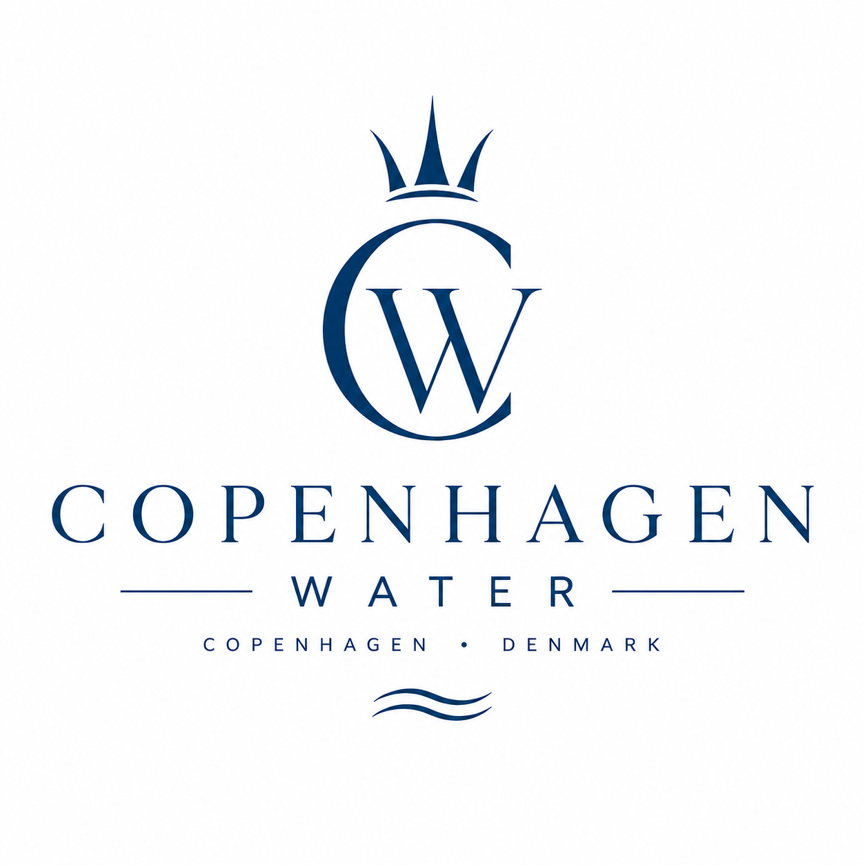 Copenhagen Water logo with abstract open water crown